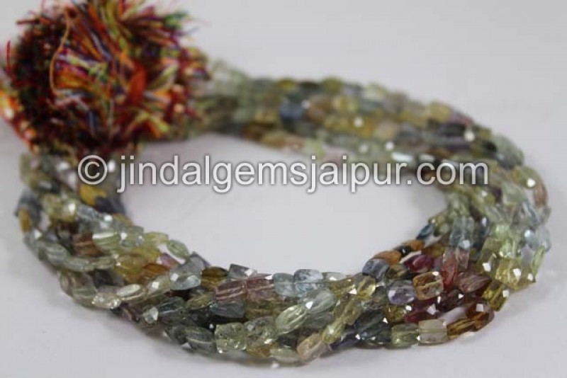 Multi Sapphire Faceted Chicklet